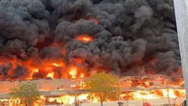 المسار نيوز حريق ضخم في مركز إيواء بغرب دارفور يؤدي لتشريد 120 أسرة