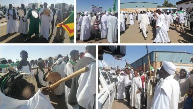 المسار نيوز خروج حشود ضخمة من السودانيين لاستقبال (الميرغني)