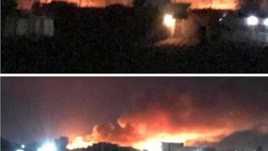 المسار نيوز عاجل : حريق ضخم بمعسكر التكامل بالحاج يوسف