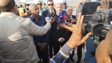 المسار نيوز السفير سامح فاروق لدى استقبال اول رحلة لمصر للطيران : يشيد بمستوى العلاقات بين مصر و السودان